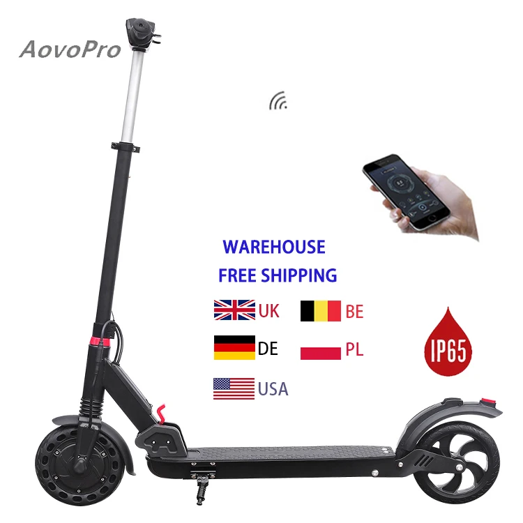 

Aovopro China Factory Double Suspension 350W Motor 20Km Range Waterproof 8inch Double Brake Electric Scooter