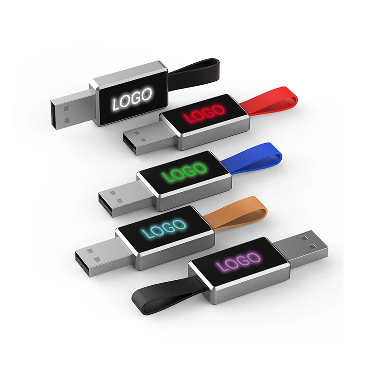 

M-Queen OEM custom illuminated glow logo 8g 16g 32g 64g memoria usb stick memory disk flash drive, Metal