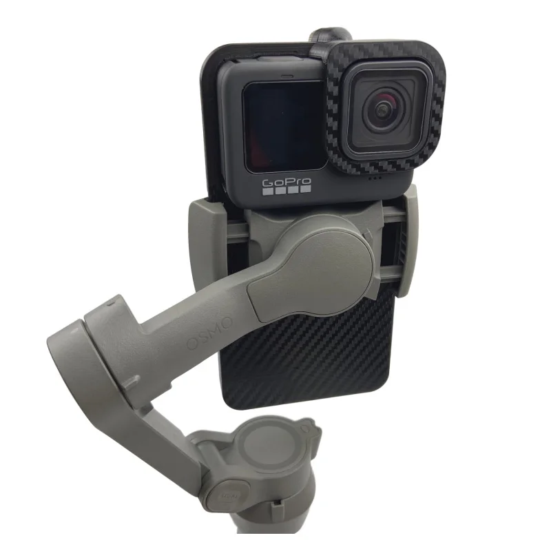 

for DJI OSMO Mobile 3/ OM 4 mobile Phone PTZ OM4 Adapter GoPro 9 Mounting Bracket Adapter, Black