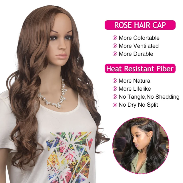 

Long Loose Wave Wig loose deep wave hair Wig High Temperature Heat Resistant Fiber 26inches/66cm 260g For black women
