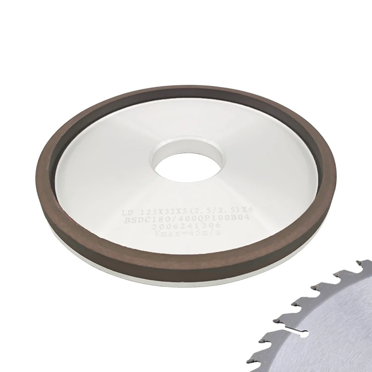

125mm Double grit Resin bond Diamond grinding wheel Top Grinding sharpening discs for TCT circular saw blade sharpener Machine
