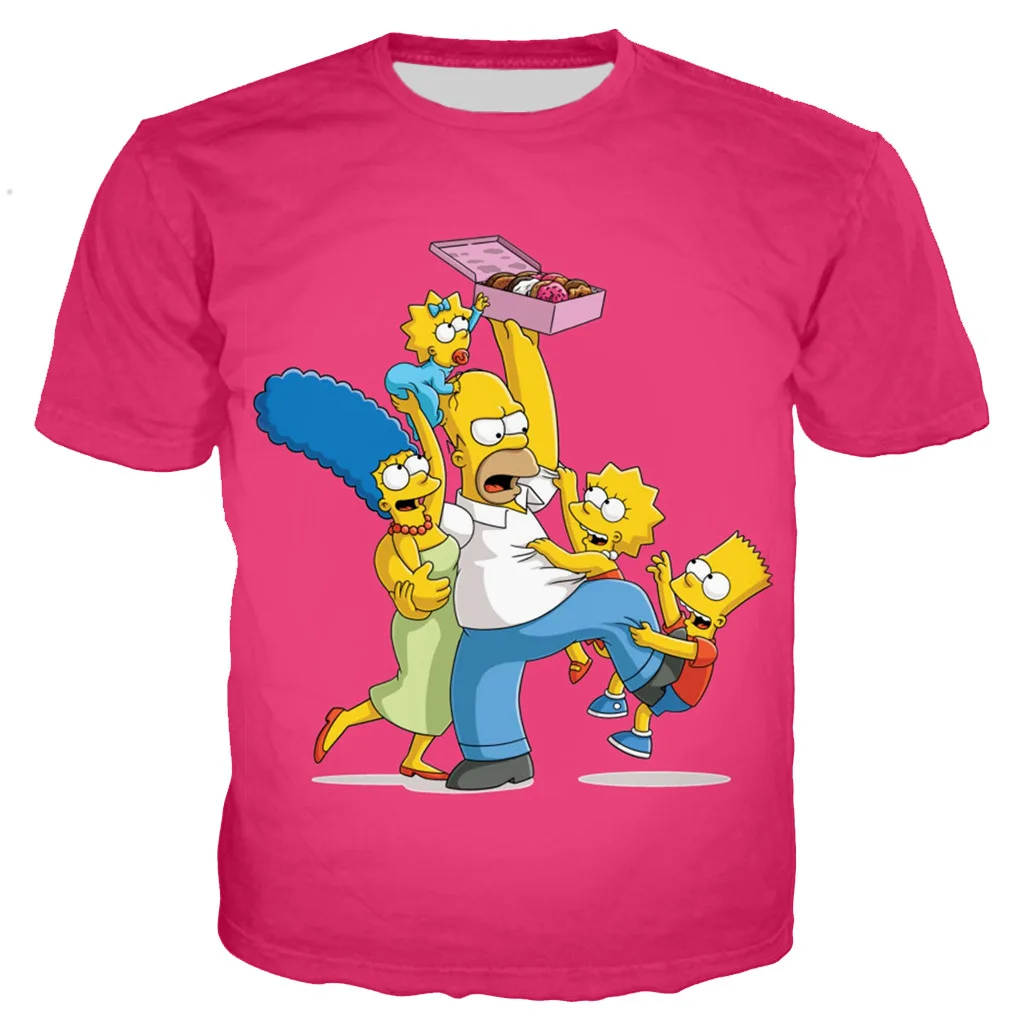 

Custom Clothing Manufacturers 3D Anime T-shirt Printing T-Shirts THE SIMPSONS t-shirt one piece anime