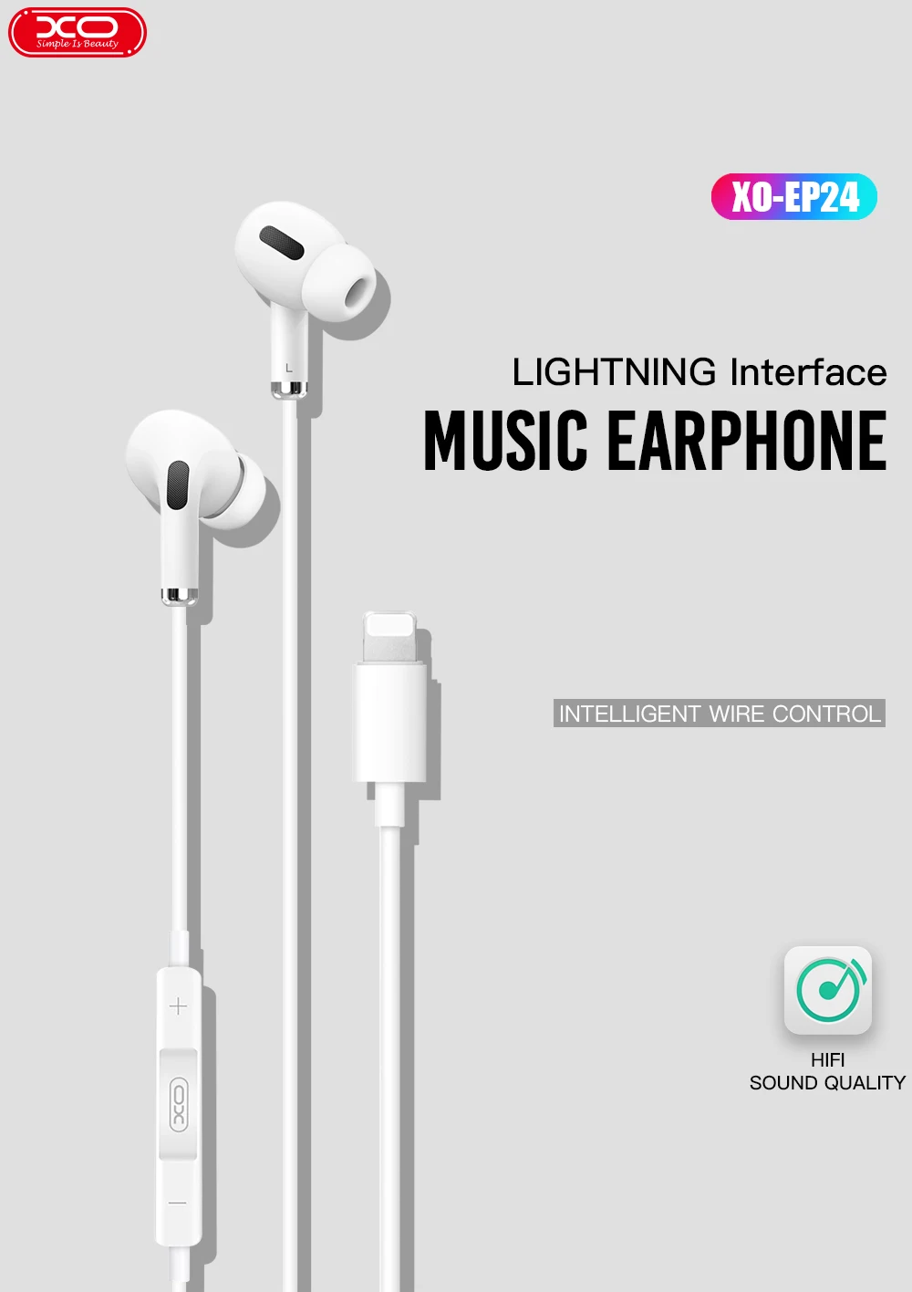 XO EP23 Type-C Interface 2020 Hot Sell Product Music Earphone In ear Earphone Quality Headset with Stereo Earphones for iPhone