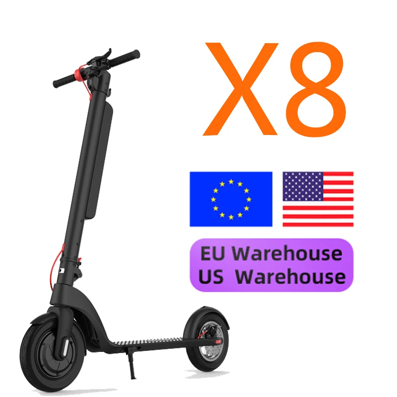 

X8 Europe and America Warehouse 32km/h high Speed Skate board 10Inch Tires Three speed Mode 350W power PK X7 Electric Scooter