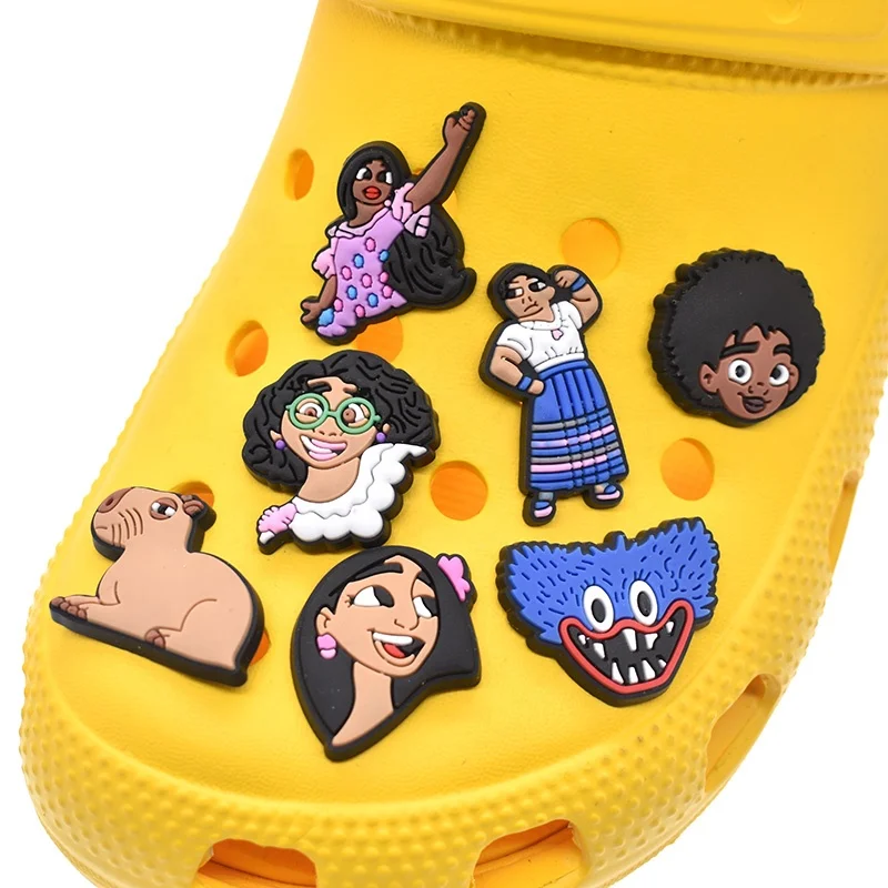 

2022 Popular Encanto Movie mexican AKA poppy croc Shoe Charms Encanto croc decorations, As picture