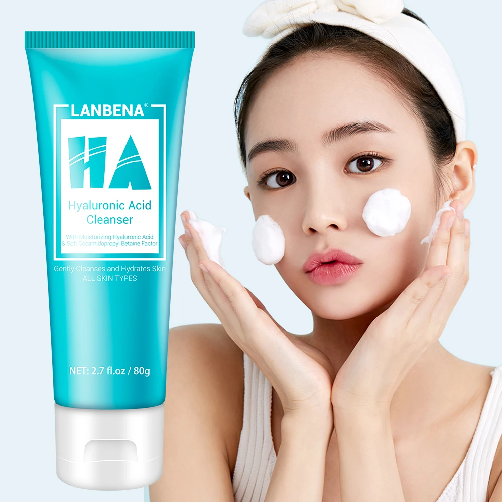 

LANBENA sodium hyaluronate moisturizer rich bubble face wash deep cleaning facial cleanser