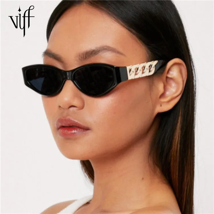 

VIFF HP18739 Metal Chain Glasses Luxury Oculos De Sol Designer Gafas De Sol Sunies Men Women Vintage Hip Hop Sunglasses 2022