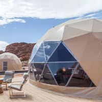 

Hot sale 6m diameter glamping luxury tent film cover geodesic dome hotel tent