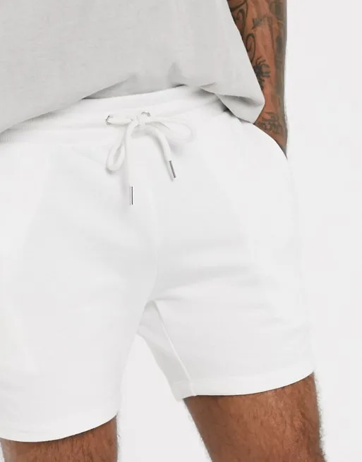 plain white biker shorts