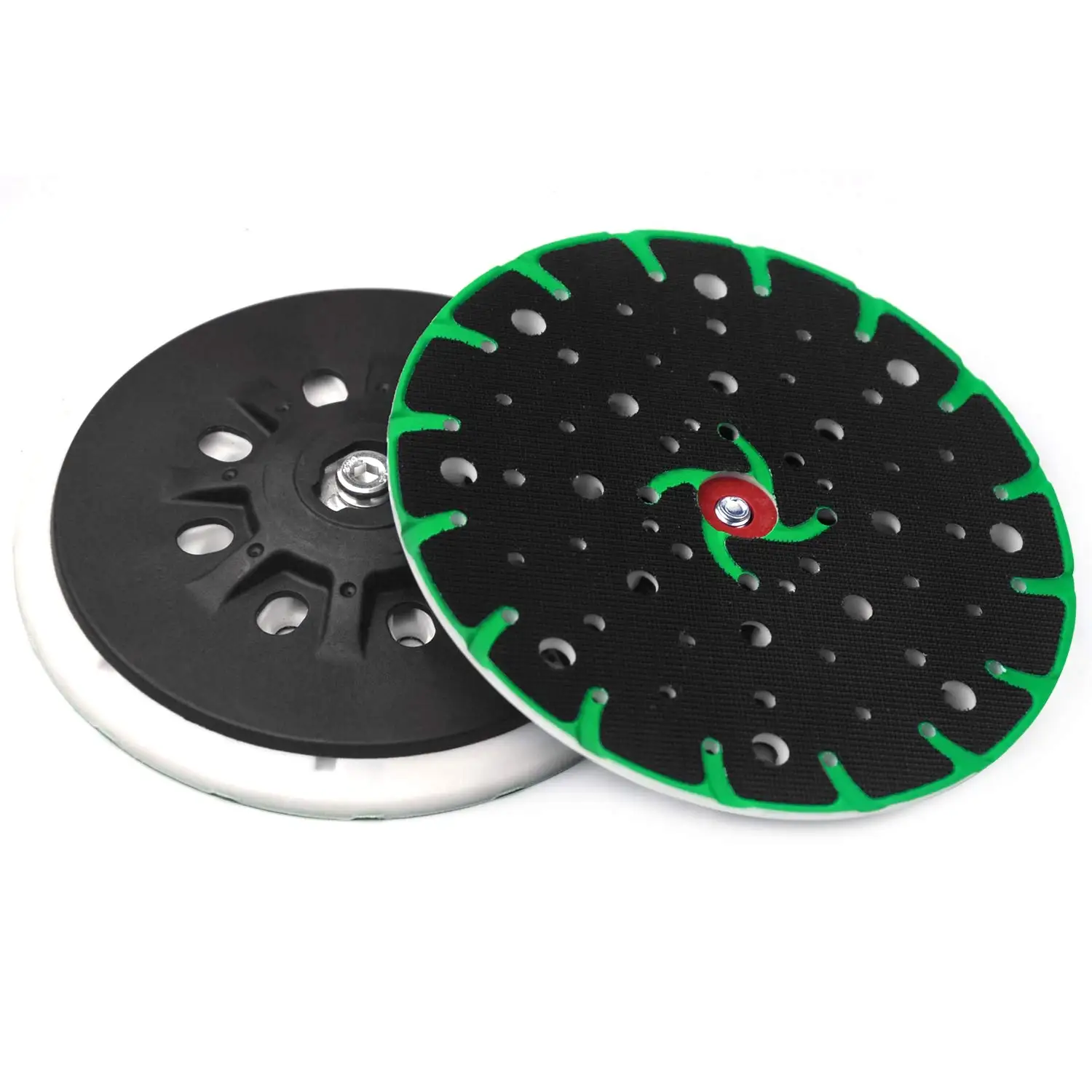 

6 Inch 48-Hole Back-up Sanding Pad M8 and 5/16-24" Thread for Hook Loop Sanding Disc Dust Free Grinding Pads for Festool Sander