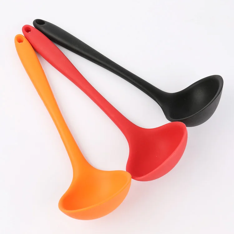 

Heat resistant silicone soup ladle silicone spoons for adults silicone kitchen ladle, Stock colors/pantone colors