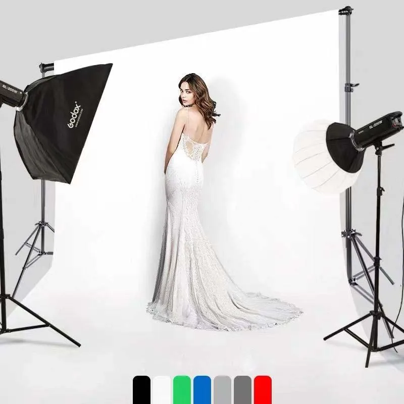 

Background Stand Support System Photography Studio Background Holder with Carry Bag for Muslins Backdrops,Paper and Canvas, Balck