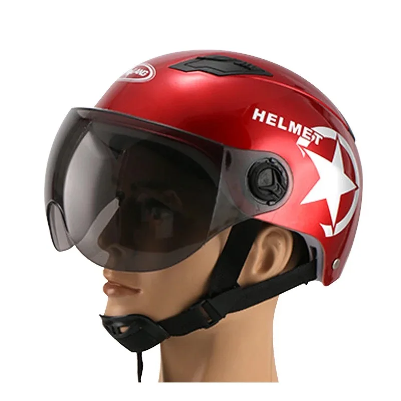 

New Type Vogue Bike Motocross Helmet Head Safety Protection Summer Cool Half Face Electric Bicycle Motor Bike Helmet, White, yellow, red, pink, black, silver, blue, matte black