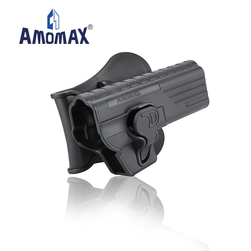 

Amomax Tactical Plastic Belt Slide Gun Holsters for Glock 34 Pistols, Black