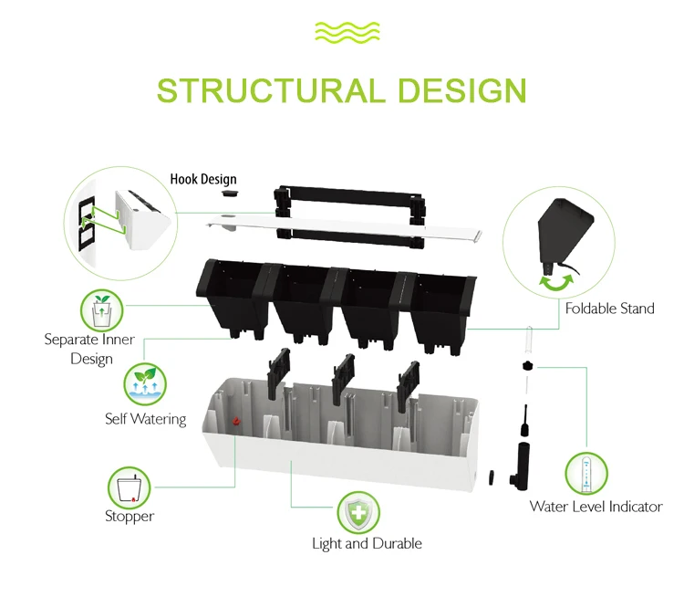 Self watering green wall GreenSun Hydrofalls for vertical garden