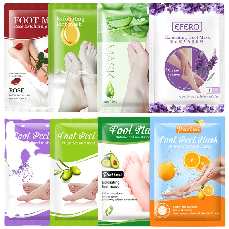 

Floral Fruit Peel Off Feet Sock Mask Exfoliating Peeling Foot Mask