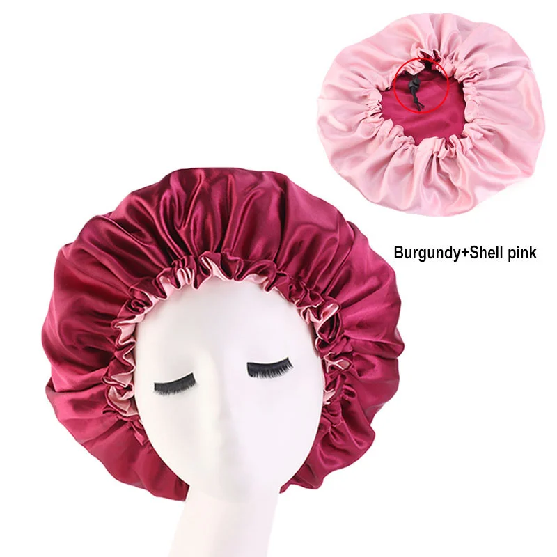 

customized bonnet custom logo women silk hair satin cartoon bonnet