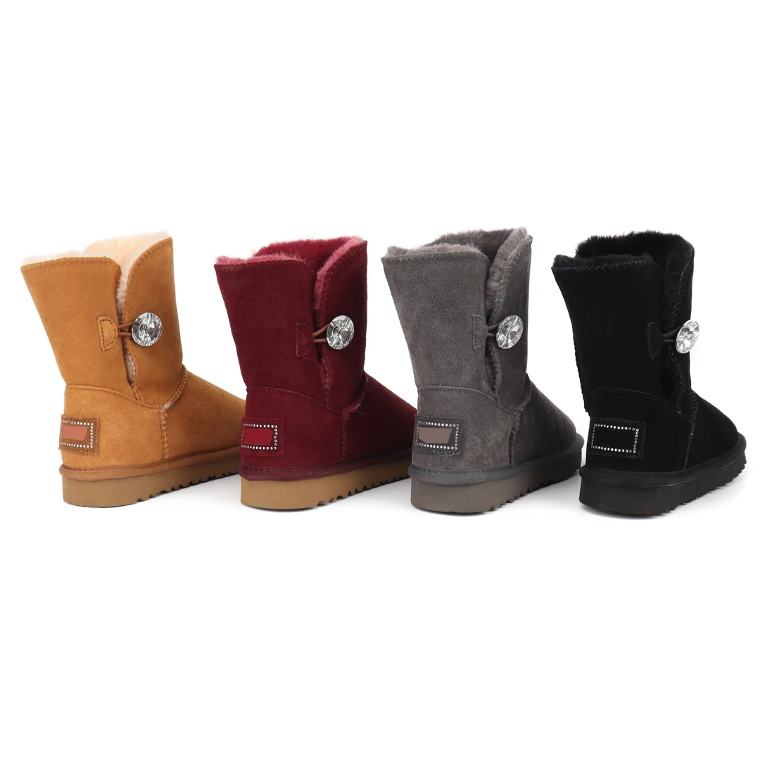 

Real cow leather cute fashional winter women snow boots