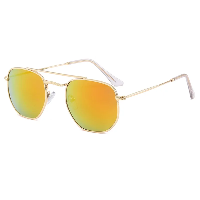 

2021 Fashion Polygon Metal Style 3648 Polarized driving man Sunglasses Unisex Vintage Classic Brand Design Sun Glasses Oculos De