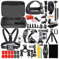 

2020 new product Camera Accessories kit 50 in 1 Mount Head Chest Strap Suction Cup accessories set for GoPro Hero 8 7 6 6 5 4
