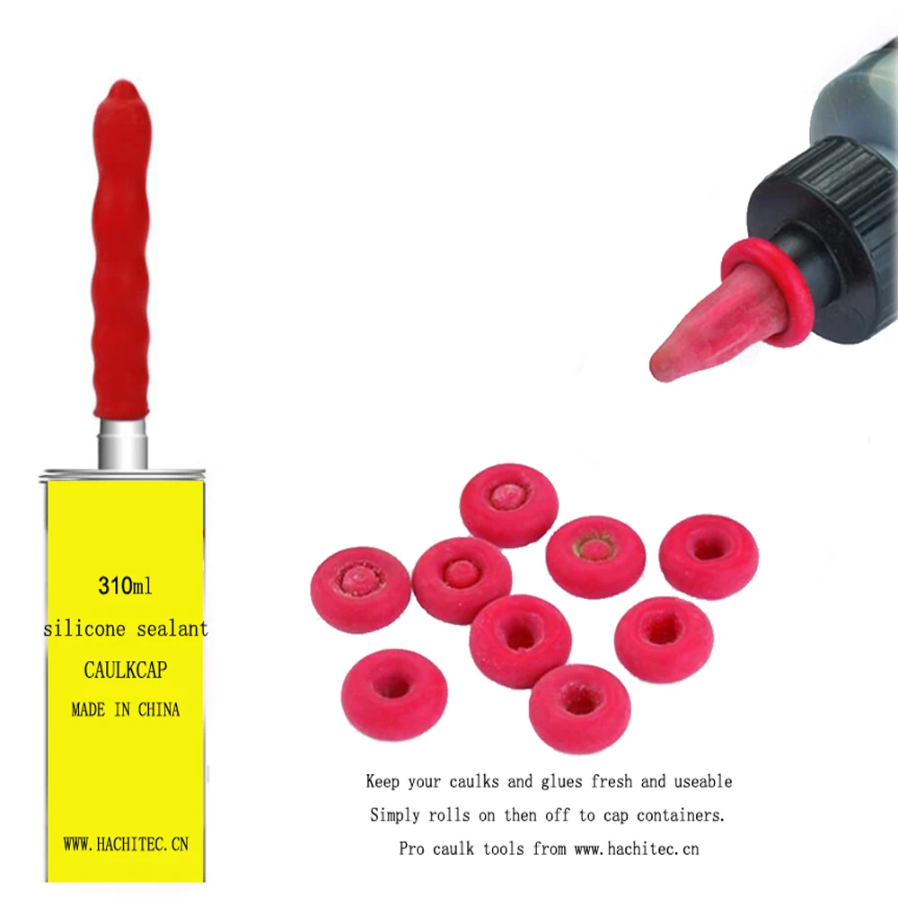 1pc Caulk Seal Cap Red Caulk Saving Cap Caulk Seal Cap Saver for Sealing and Preserving Open Caulking Tube