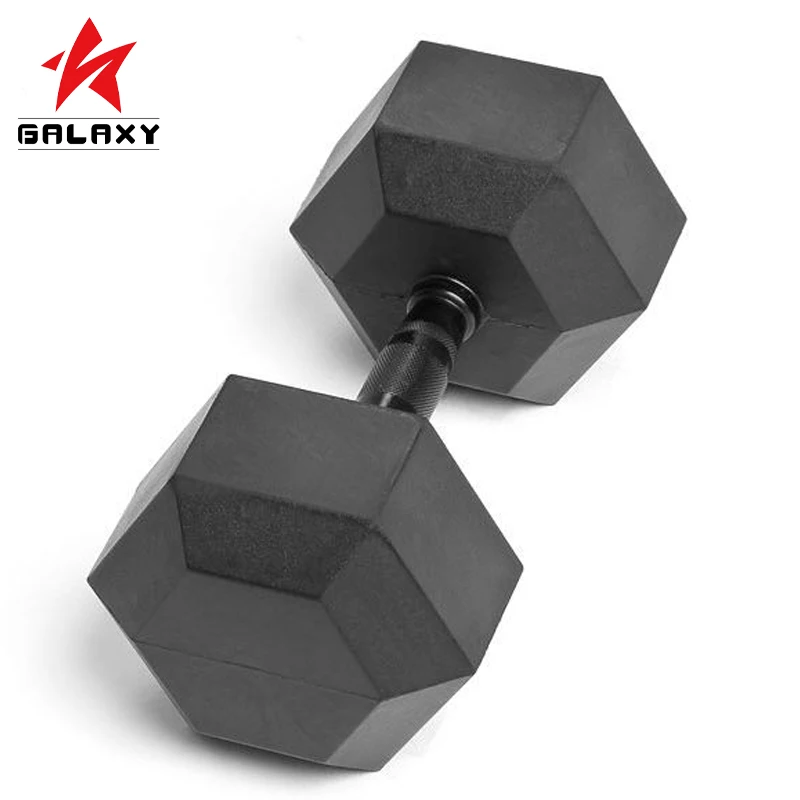 

Top Sale Guaranteed Quality Cast Iron Steel Rubber Hexagon Dumbbell, Black