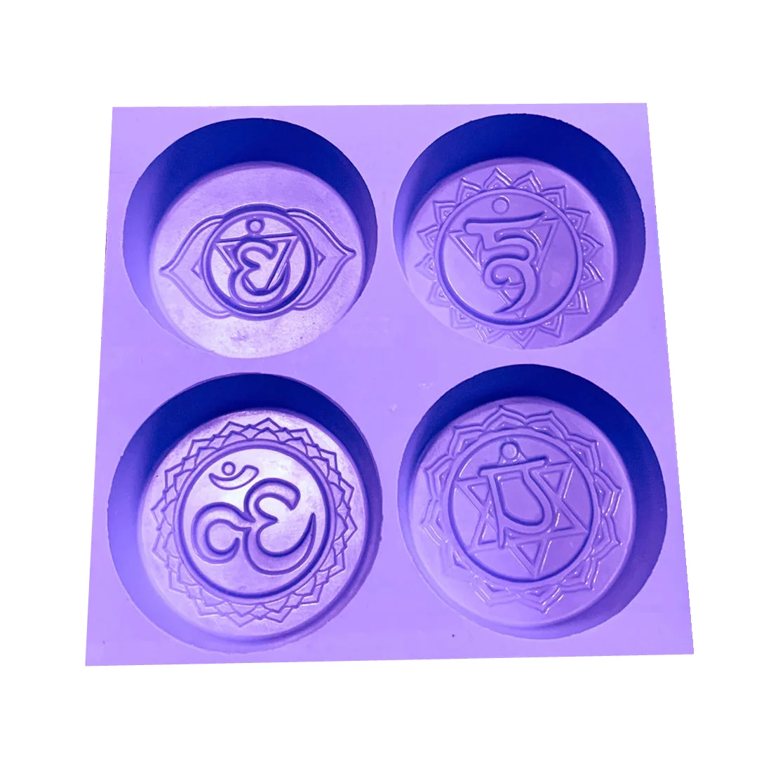 

Silicone chakra handmade soap candle mold yoga symbol mold