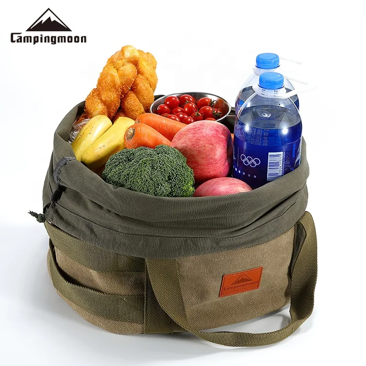 

CAMPINGMOON  Large Size Convenient Camping Bag Food Fruit Vegetable Water Outdoor Activities Carry Bag