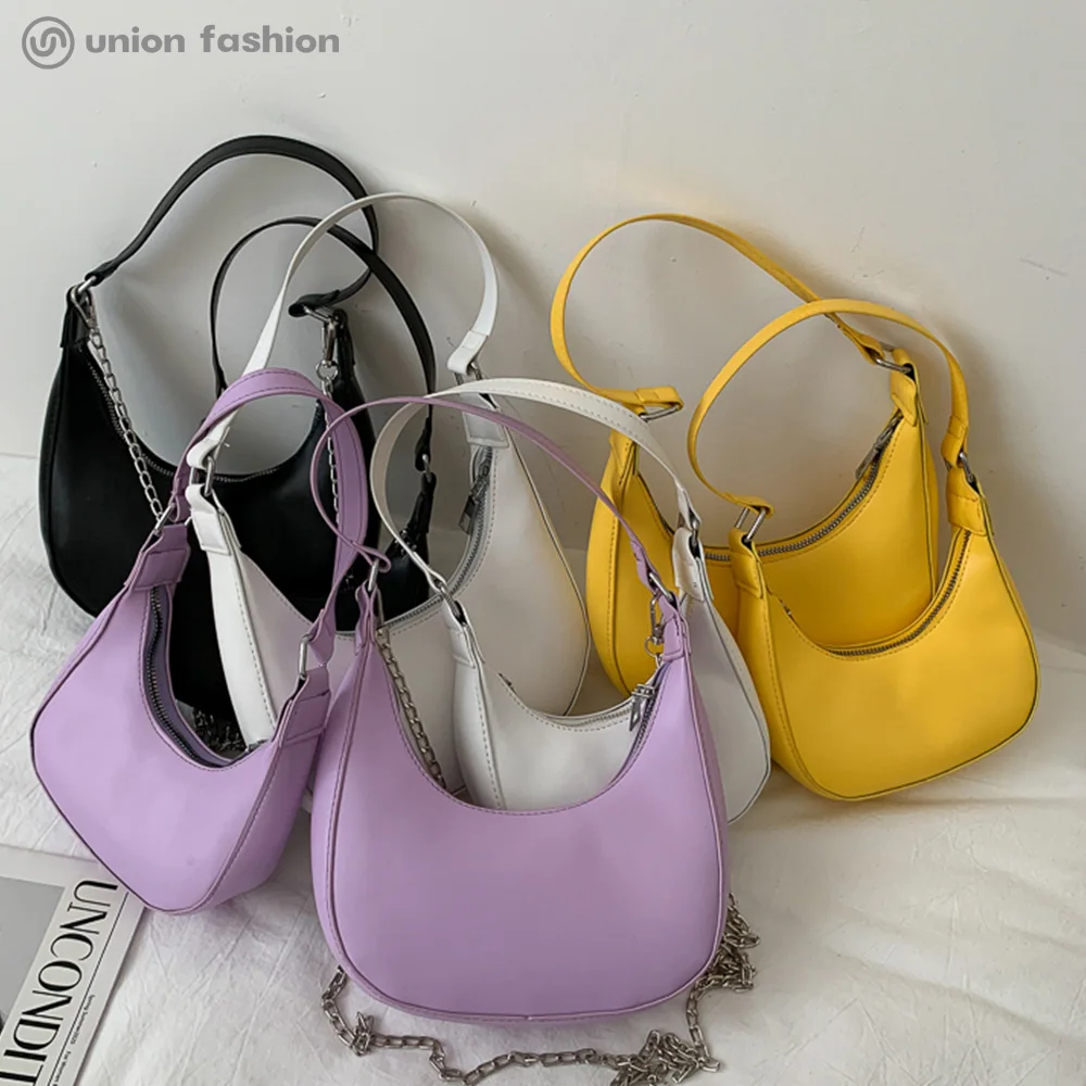 

Low MOQ Cheap Price Ladies Shoulder Handbags Sling Mini Hobo Bags, Black/white/lilac/yellow