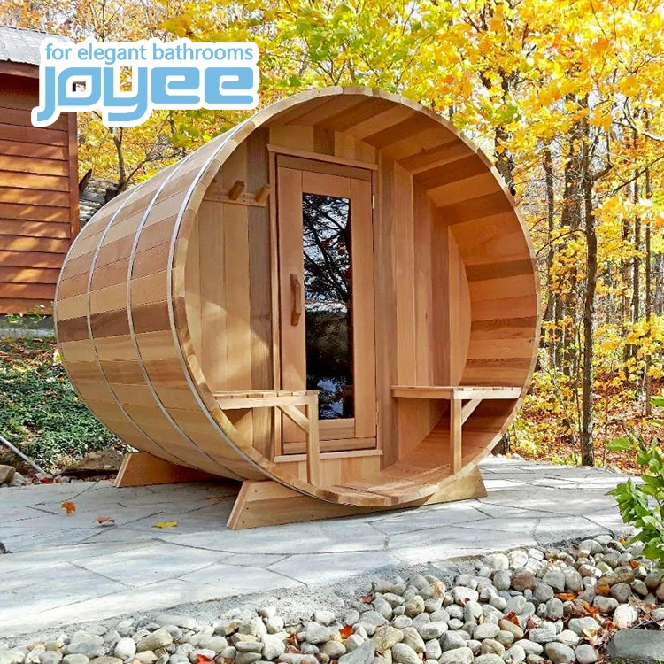 Joyee 4 6 8 Person Round Traditional Wood Sauna Wooden Red Cedar Barrel Sauna Outdoor Buy