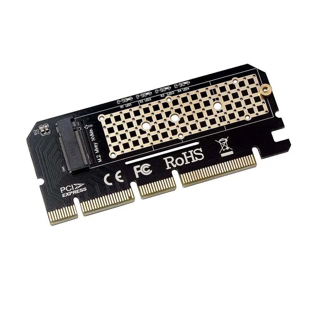 

NVMe Adapter M.2 PCIe SSD to PCI-e x4/x8/x16 Converter Card for M.2 (M Key) NVMe SSD 2280/2260/2242/2230