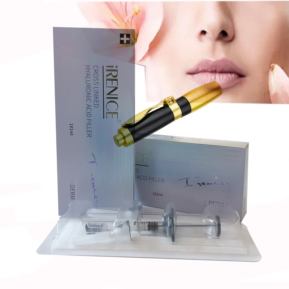 

iReNice hyaluronic acid dermal filler 1ml for hyaluronic pen meso pen, Transparent