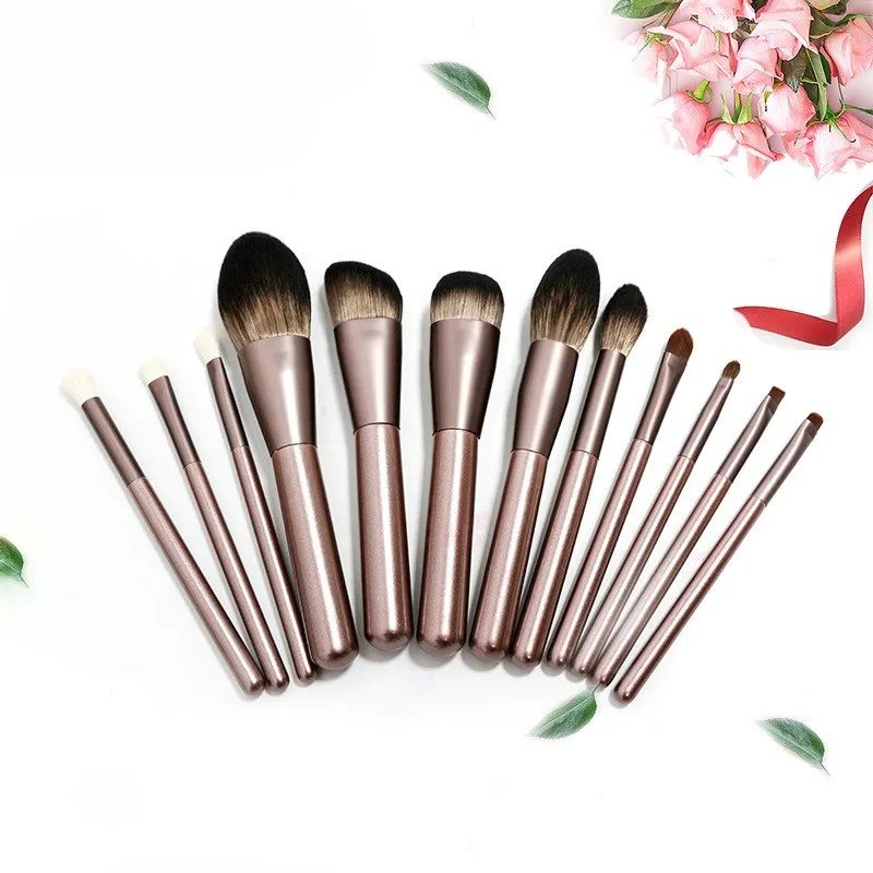 

Amazon hot selling 12pcs purple professional makeup brush tool eyeliner eye shadow eye brush cosmetic makeup brush set