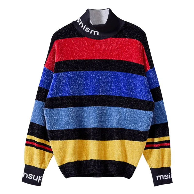 

2020 Wholesale Autumn Winter Pullover Fashion Fuzzy Men Sweater Crew Neck Man Knitted Sweaters