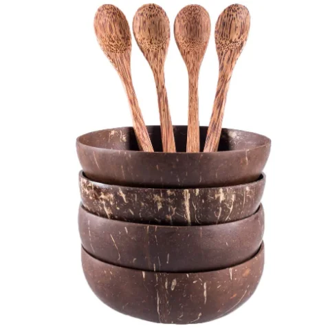 

Vietnam Handmade Natural Eco-Friendly Coconut Bowls And Coconut Spoons For Serving Noodle, As the picture