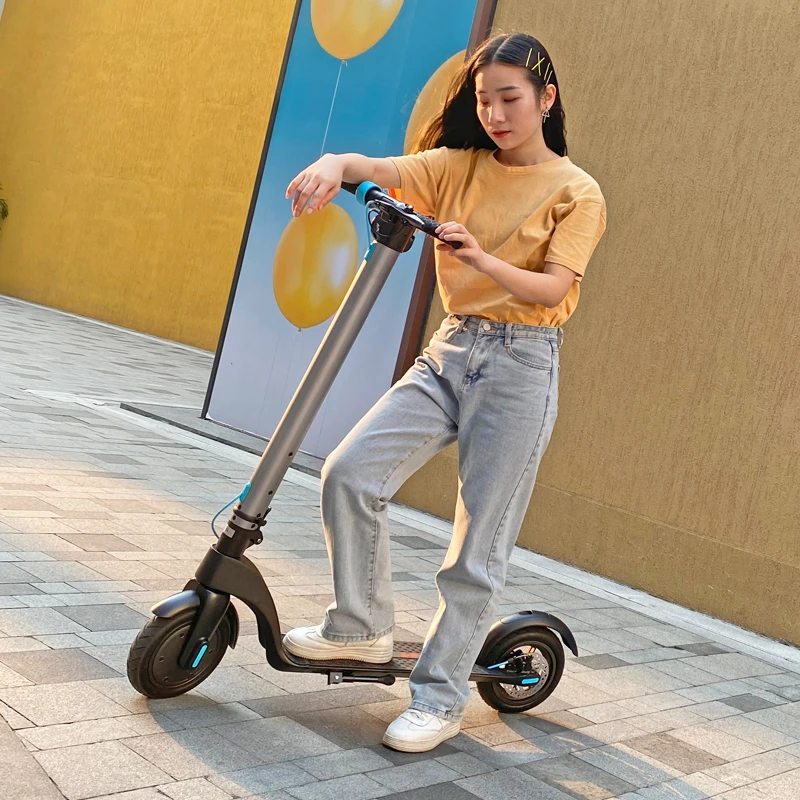 

Cheap Factory Price CE ROHS FCC 350W 36V IP64 Waterproof foldable electric scooter adt long range EU and US warehouses