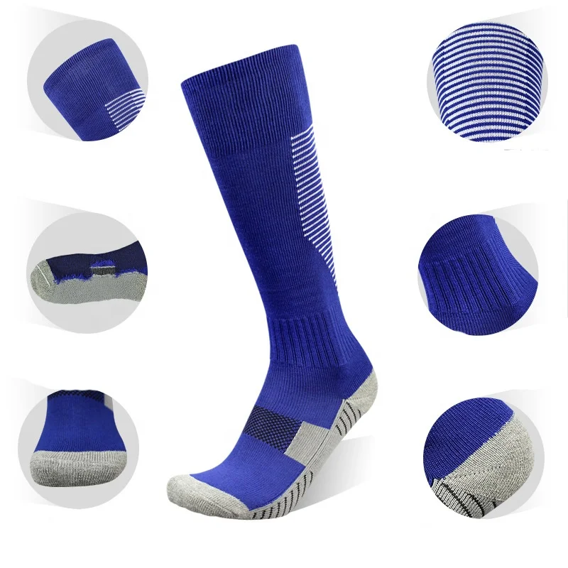 

Wholesale High Elastic Thicken Terry Sport Socks Knee High Men Unisex Child Soccer Football Training Socks, 9 colors