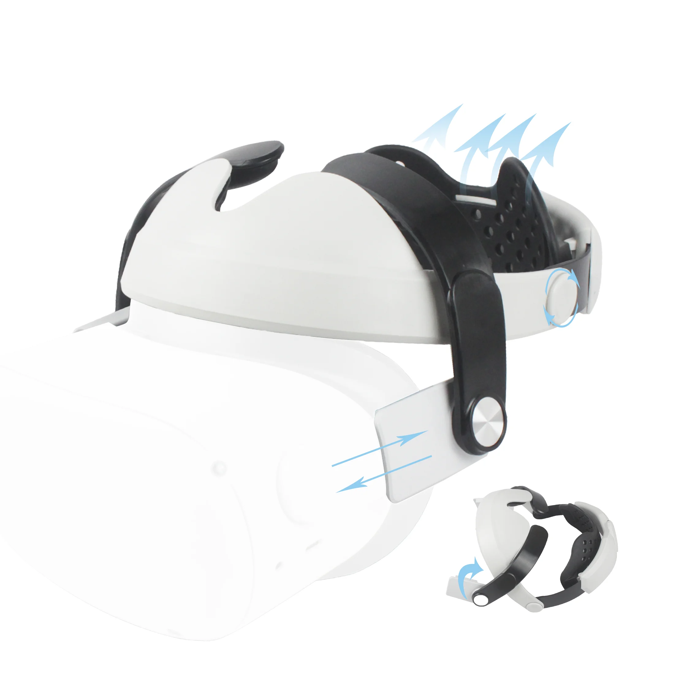 

Suitable for Oculus Quest 2, replace the elite headband, reduce facial pressure and comfortable touch, White black