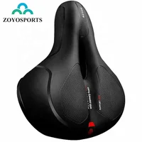 

ZOYOSPORTS Comfortable Bike Seat Wide Bicycle Saddle Memory Foam Padded Soft Bike Cushion with Dual Absorbing Shock Rubber Balls