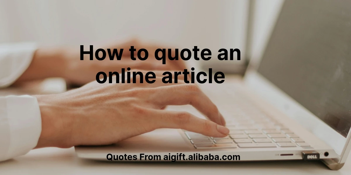 how to quote an online article