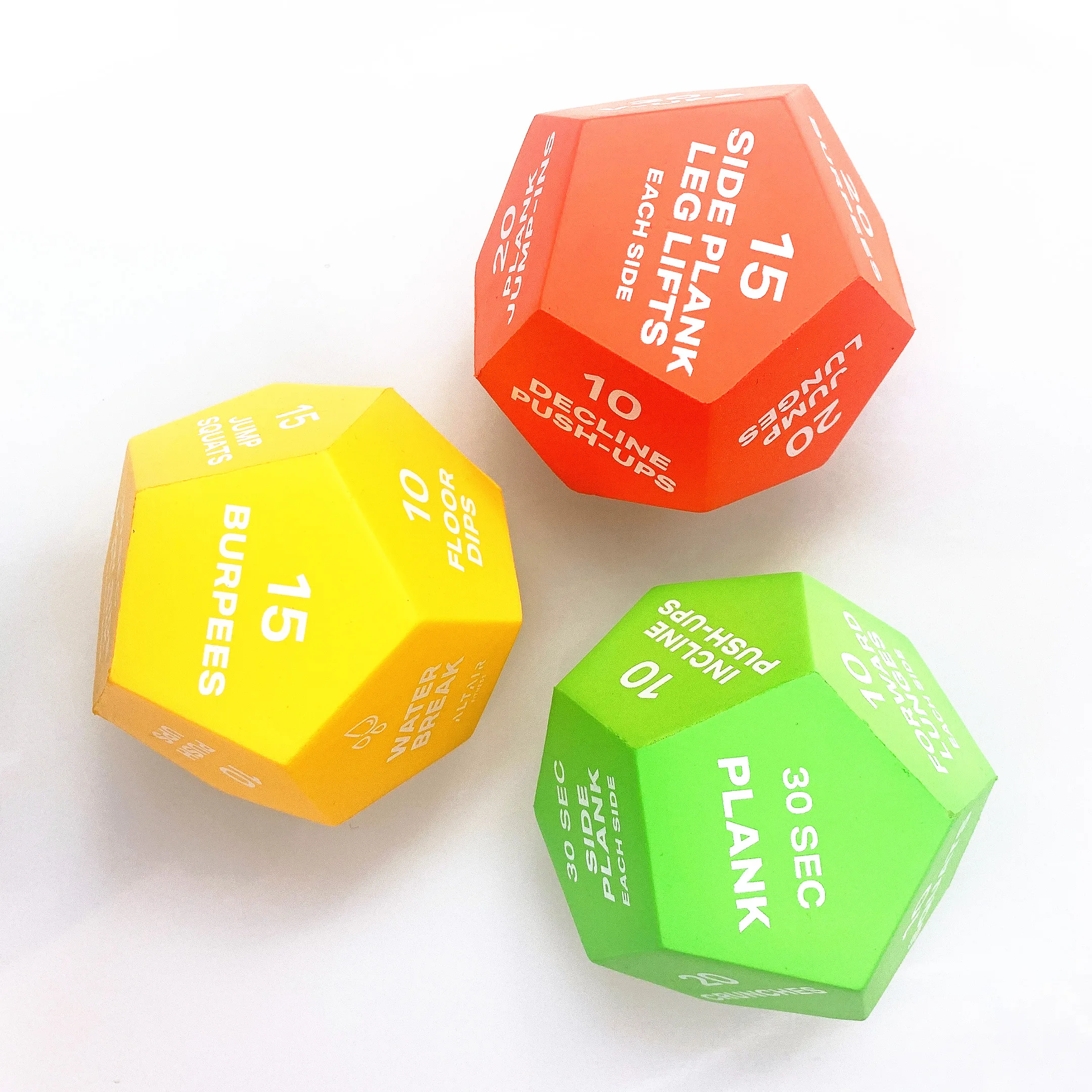 

12 side pu stress foam dice Fitness Exercise Dice Game Sport Toy Dice, Colorful