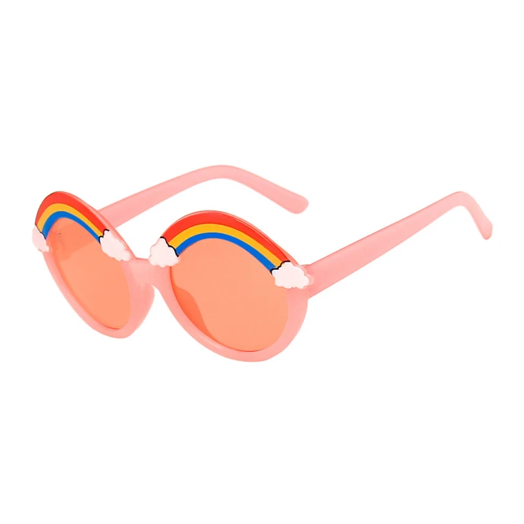 

Cheap Price Uv400 Colorful Rainbow Pattern Cute Girls Sunglasses Kids