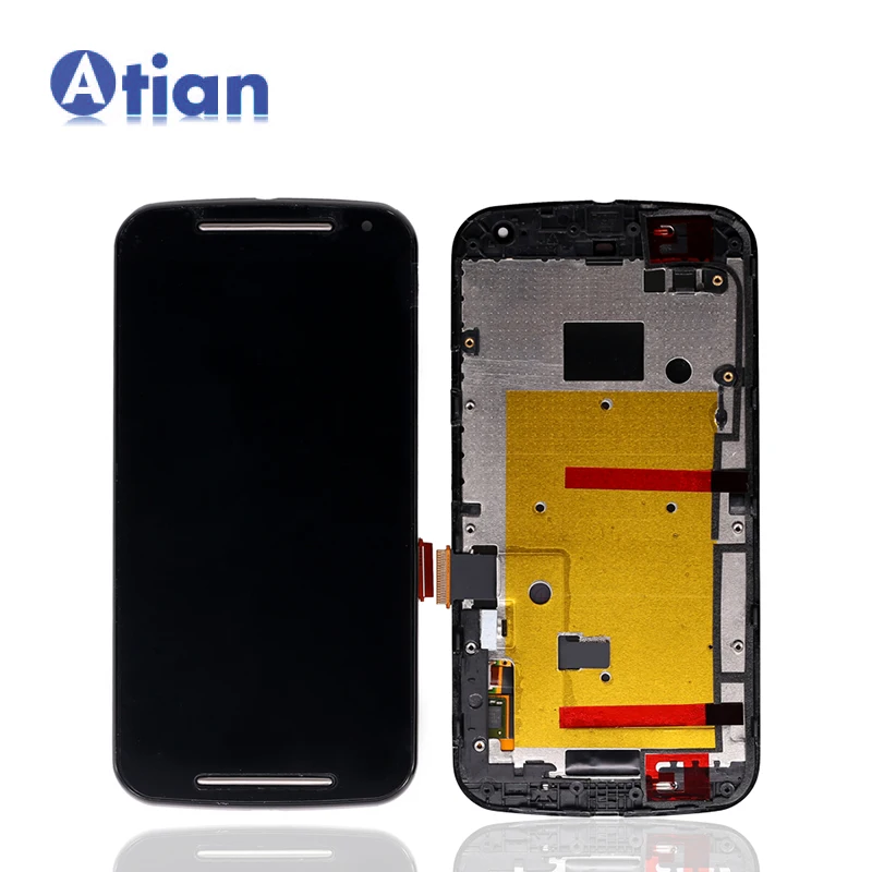 

Hot Sale Display for Moto G2 LCD Touch Screen Digitizer with Frame Assembly for Motorola for Moto G 2nd Gen G+1 XT1068 LCD, Black, white