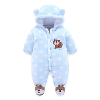 

Winter Fleece Baby Jumpsuit Long Sleeve Coat Newborn Baby Rompers Boy Girl Clothes Soft Infant Newborn Warm Jumpsuit Coldker