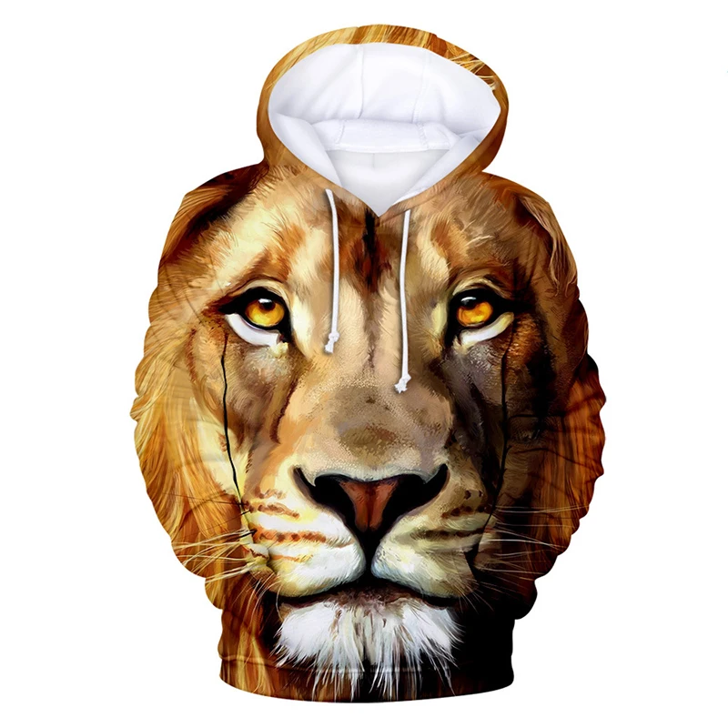

Custom 3d Print Hoodies New Blood Inspirational Lion King 3D Digital Printed Flower Cap Fashion Animal Hoodie Young Mens Hoodie, Customized color