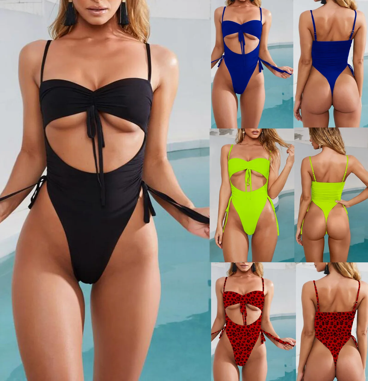 

Miyouj Bikini manufacturer custom swimwear 2021 sexy one piece swimsuit high leg thong bathing suit for women, Customized colors