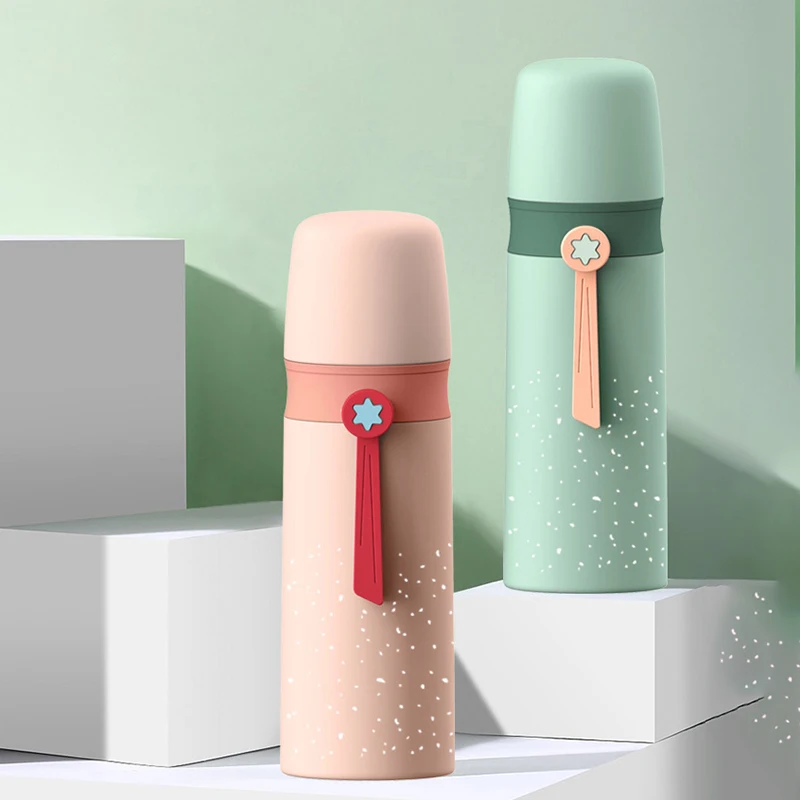 

Cute Star Vacuum Flask 350ml Portable Thermos Bottle Lid Travel Coffee Mug 304 Stainless Steel Tumbler Termo Acero Inoxidable, Pink, navy, green, light green