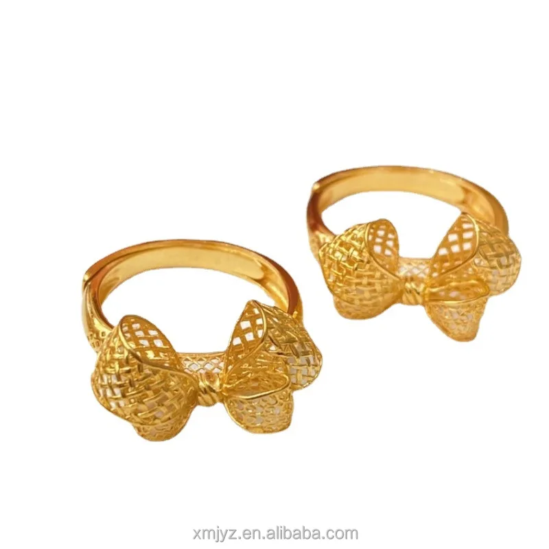

Certified In Stock Wholesale 5G Gold New Geometric Ring Pure Gold 999 Ring Female Fashion 24K Pure Gold Ring