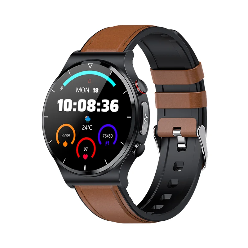 

E88 smart watch with body temperature PPG ECG wireless charging 360*360 HD screen reloj smart watch 2022 for IOS Android