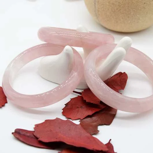 

Jialin Jewelry Natural High Quality Wholesale Pink Crystal Bangle A Grade Jadeite Jade Bracelet
